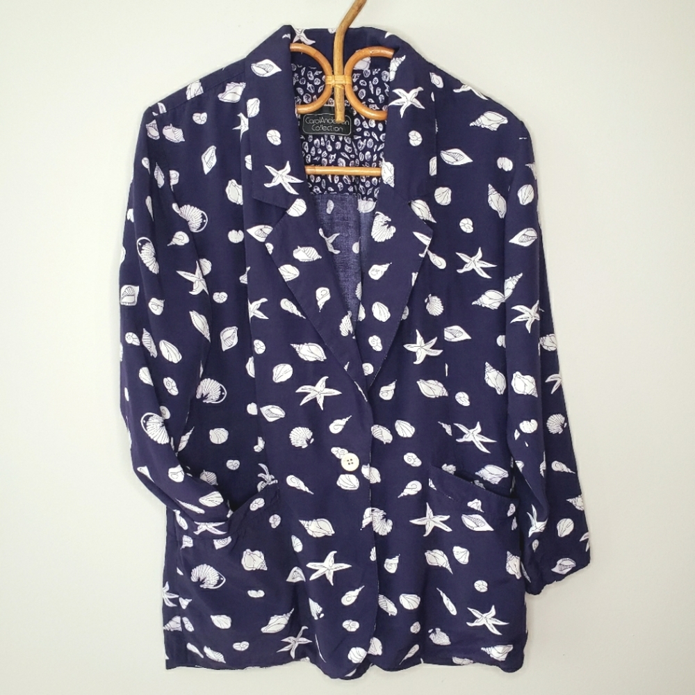 Carol Anderson Collection Vintage Lightweight Seashell Blazer
